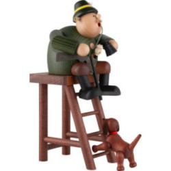 Räuchermännchen Jäger auf Hochsitz - 27 cm