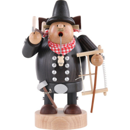 Räuchermännchen Zimmermann mit Säge - 21 cm
