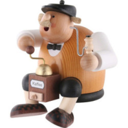 Räuchermännchen Kaffeesachse - Kantenhocker - 15 cm