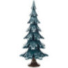 Solid Wood Tree - Green-White - 19 cm / 7.5 inch