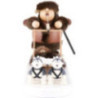 Räuchermännchen Eskimo mit Hundeschlitten - 21 cm