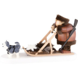 Smoker - Eskimo with Sleigh - 21 cm / 8 inch