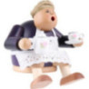 Räuchermännchen Kaffeesächsin - Kantenhocker - 14 cm
