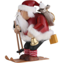 Smoker - Santa with Ski - 20 cm / 7.9 inch
