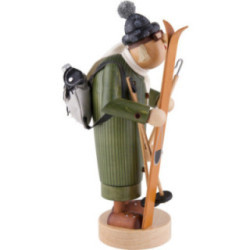 Räuchermännchen Skifahrer - 27 cm