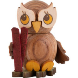 Owl Child with Ski - 4 cm / 1.6 inch