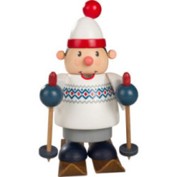 Räuchermännchen Skifahrer - 11 cm