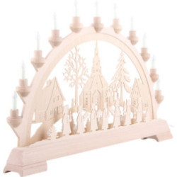 Schwibbogen Seiffener Kirche - 65x40 cm