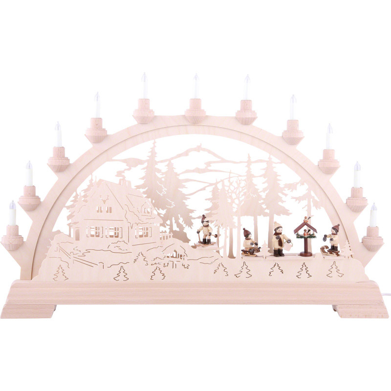 Candle Arch - Bird Feeding - 65x40 cm / 26x16 inch