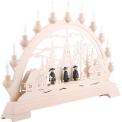 Candle Arch - Seiffen Church with Carolers - 65x40 cm / 26x16 inch