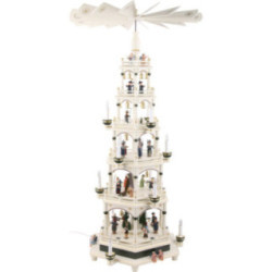 6-Tier Pyramid - White-Green, Electric - 106 cm / 41.7inch - 220V Motor