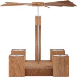 1-Tier Pyramid - Modern Natural Oak Blank - 24 cm / 10 inch