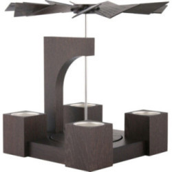 1-stöckige Pyramide Mooreiche modern ohne Bestückung - 24 cm