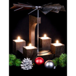 1-Tier Pyramid - Modern Moore Oak Blank - 24 cm / 10 inch