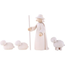 Figurines Shepherd with Sheeps - 11cm/4 inch