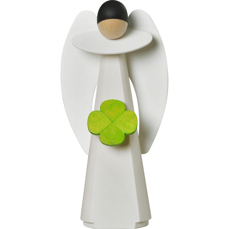 Figurine - Angel with Cloverleaf - 11 cm / 4.3 inch