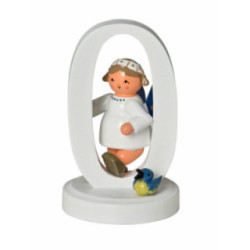 Zahl "0" mit Engel - 7 cm