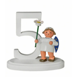 Number "5" with Angel - 7 cm / 2.8 inch