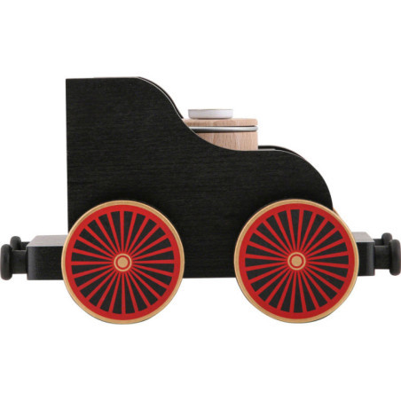 Eisenbahnwagen schwarz - 19x12x13 cm