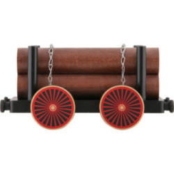 Railroad Car with Timber 23x13x10 cm / 9.1x5.1x3.9 inch