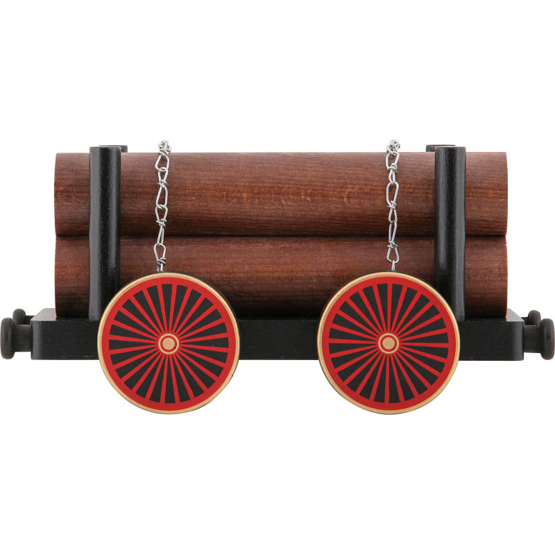 Eisenbahnwagen mit Holz - 23x13x10 cm