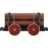 Eisenbahnwagen mit Holz - 23x13x10 cm