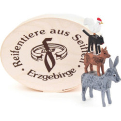 Town Musicians of Bremen in Wood Chip Box - 5 cm / 2 inch
