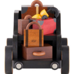 Baggage Cart for Railroad - 19x13x13 cm/7.4x5.1x5.1 inch