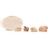 Bunny Family natural in Wood Chip Box - 3 cm / 1.2 inch