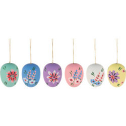 Easter Ornament - Easter Egg Semigloss - 6 pieces - 4 cm / 1.6 inch