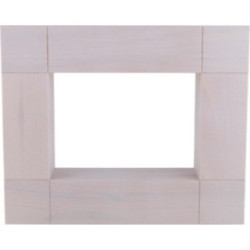 Zierrahmen für Kantenhocker, weiß lasiert - 33x27 cm