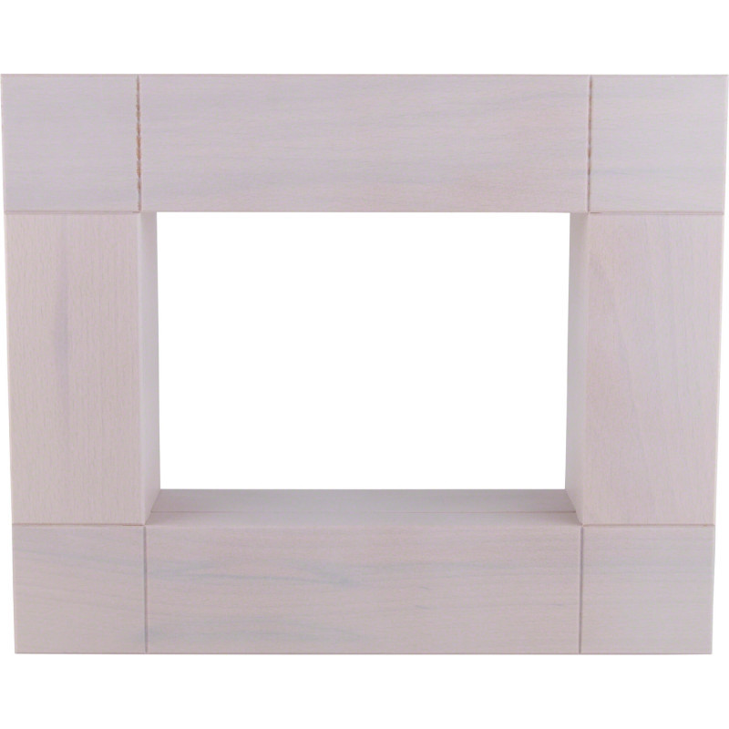 Zierrahmen für Kantenhocker, weiß lasiert - 33x27 cm