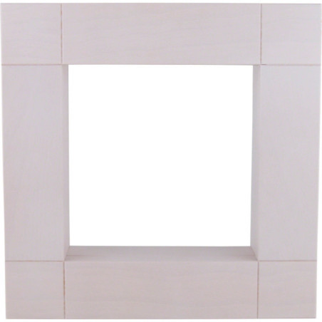 Zierrahmen für Kantenhocker, weiß lasiert - 33x33 cm
