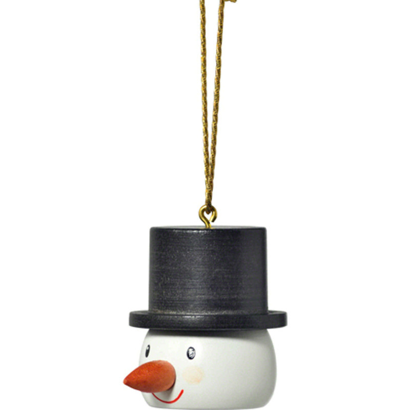 Tree Ornament - "Snowman Head" - 4 cm / 1.6 inch