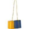 Christbaumschmuck "Pakete gelb/blau" - 3 cm