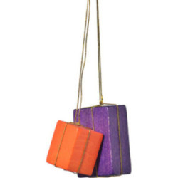Christbaumschmuck "Pakete orange/lila" - 4 cm
