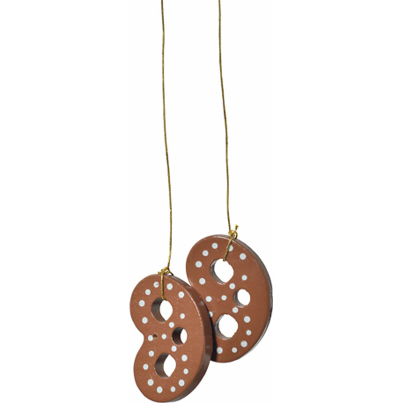 Christbaumschmuck "Brezel hellbraun" - 4 cm