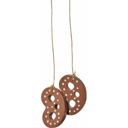 Christbaumschmuck "Brezel hellbraun" - 4 cm