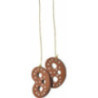 Christbaumschmuck "Brezel hellbraun" - 4 cm
