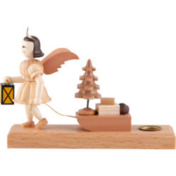 Kurzrockengel mit Schlitten, natur - 6,6 cm