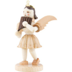 Kurzrockengel mit Panflöte, natur - 6,6 cm
