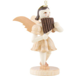 Kurzrockengel mit Panflöte, natur - 6,6 cm