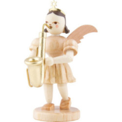 Kurzrockengel mit Saxophon, natur - 6,6 cm