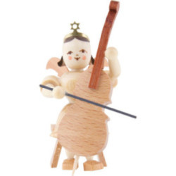 Kurzrockengel sitzend mit Violoncello, natur - 6,6 cm