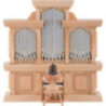 Angel Short Skirt Natural, at the Organ with Music Box - 15,5x15 cm / 5.9x6.1 inch
