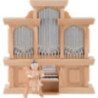 Angel Short Skirt Natural, at the Organ with Music Box - 15,5x15 cm / 5.9x6.1 inch