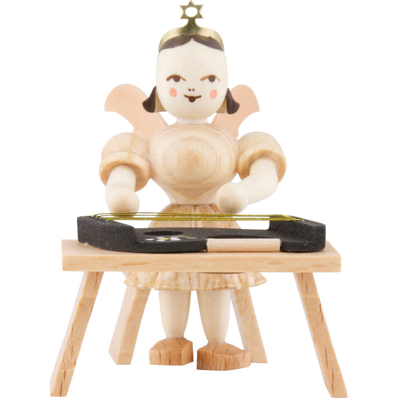 Kurzrockengel mit Zitherbank, natur - 6,6 cm