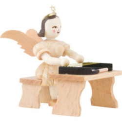 Kurzrockengel mit Zitherbank, natur - 6,6 cm