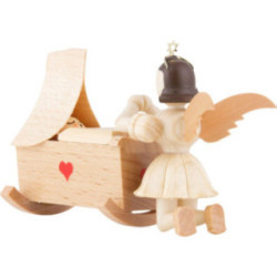 Angel Short Skirt Natural, Cradle and Kneeling Angel - 6,6 cm / 2.6 inch