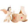 Angel Short Skirt Natural, Cradle and Kneeling Angel - 6,6 cm / 2.6 inch